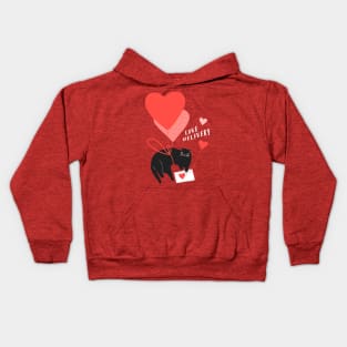 Cat Love delivery Cat Valentine for Cat Lovers Kids Hoodie